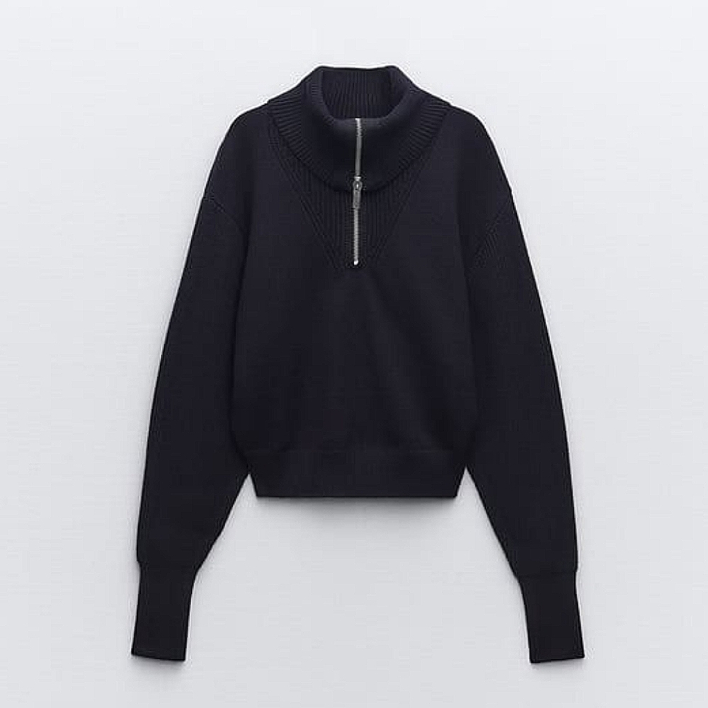 Zara Knit Zip Sweater